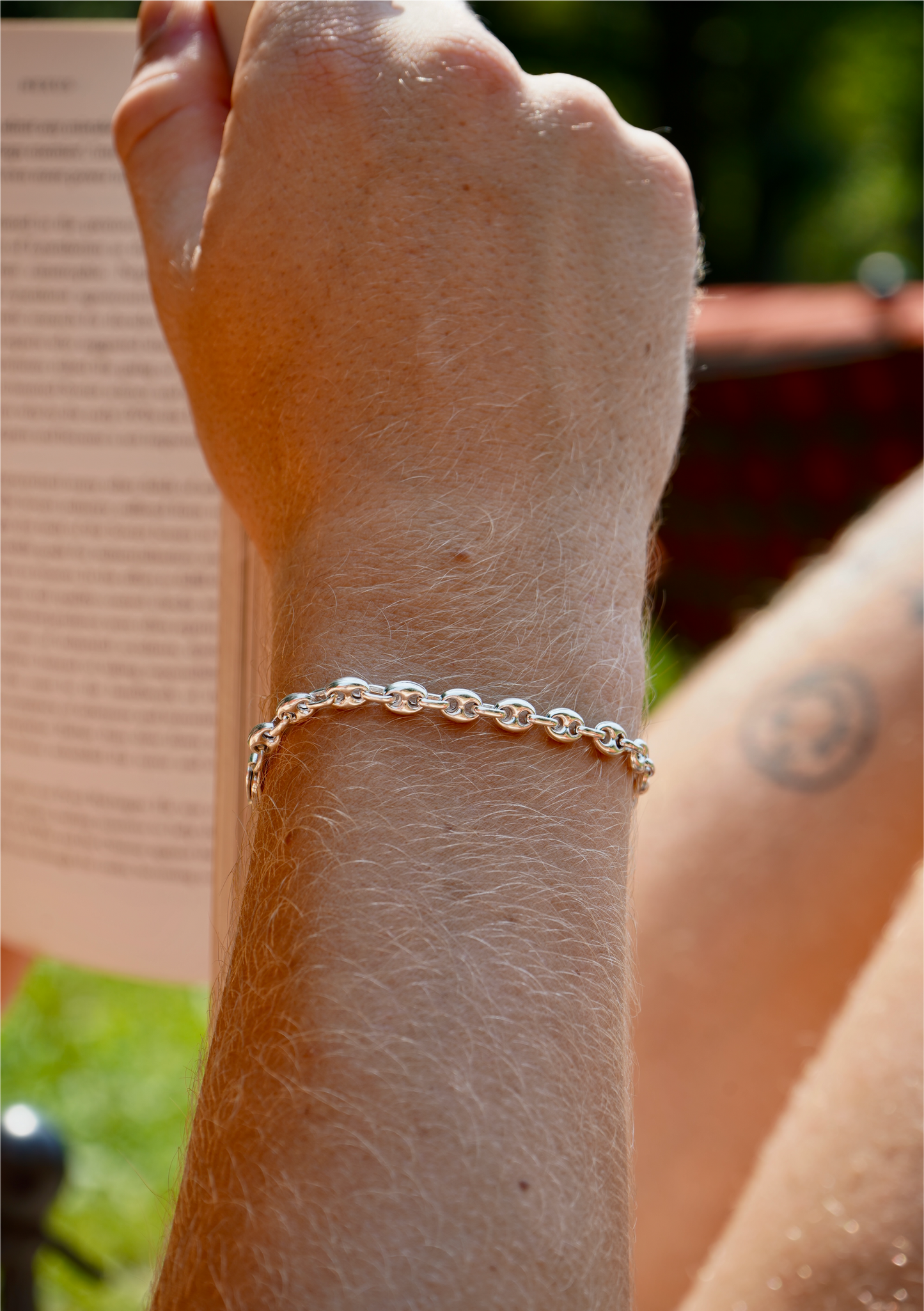6mm Coffee Bean Bracelet Silver