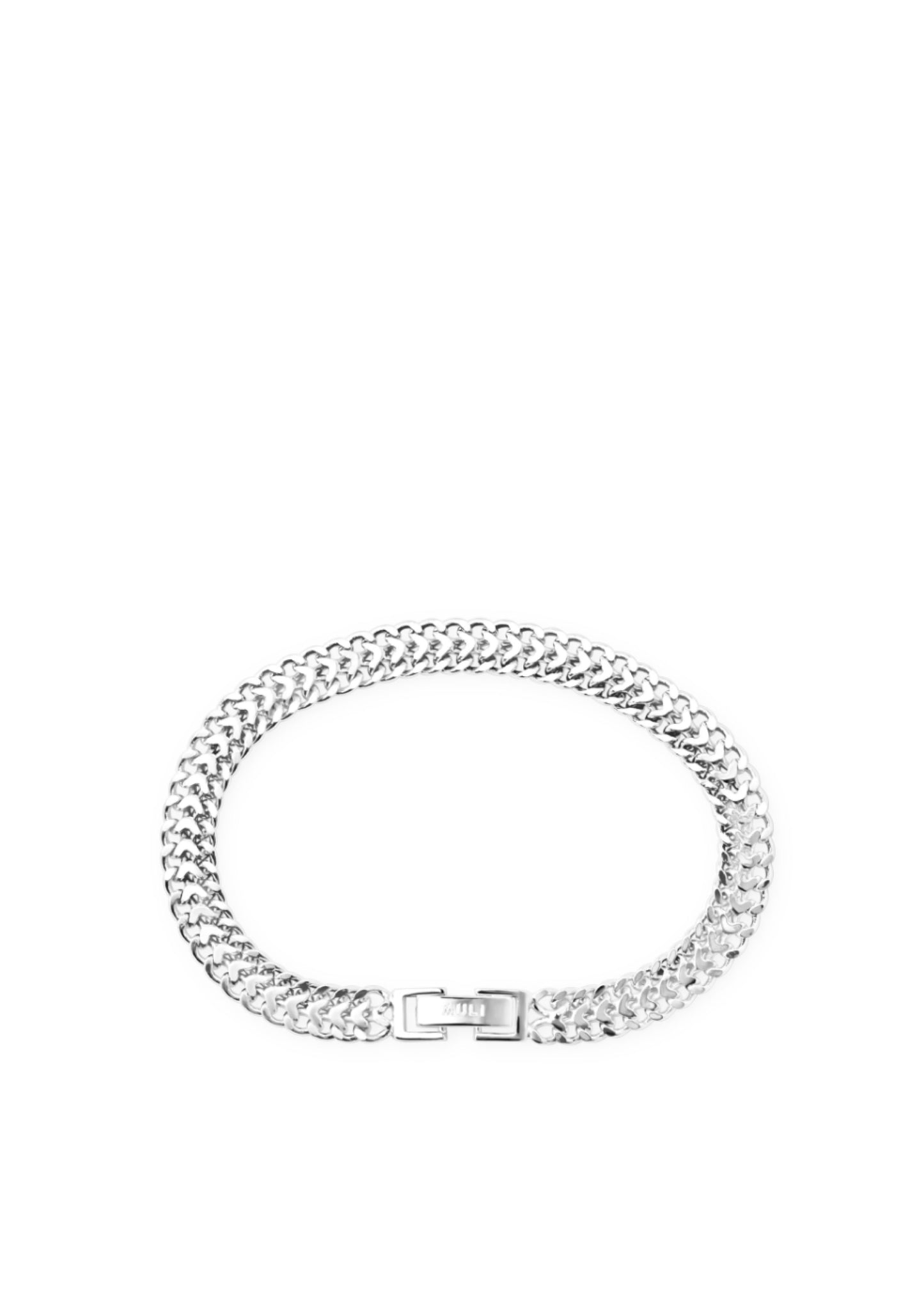 Silver Double Curb Chain Bracelet