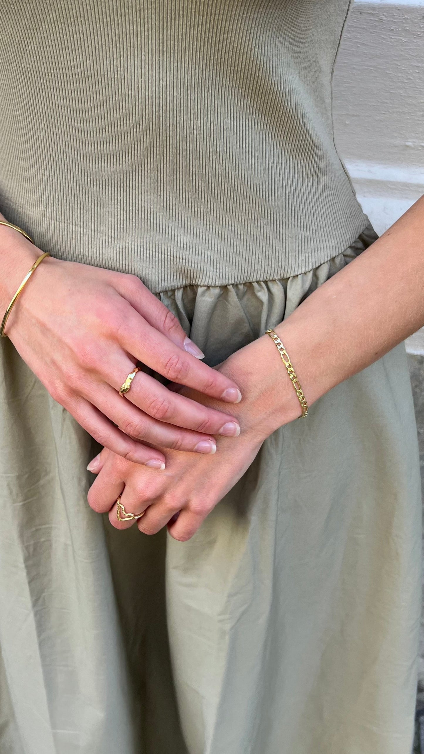 Gold Figaro Bracelet 3mm