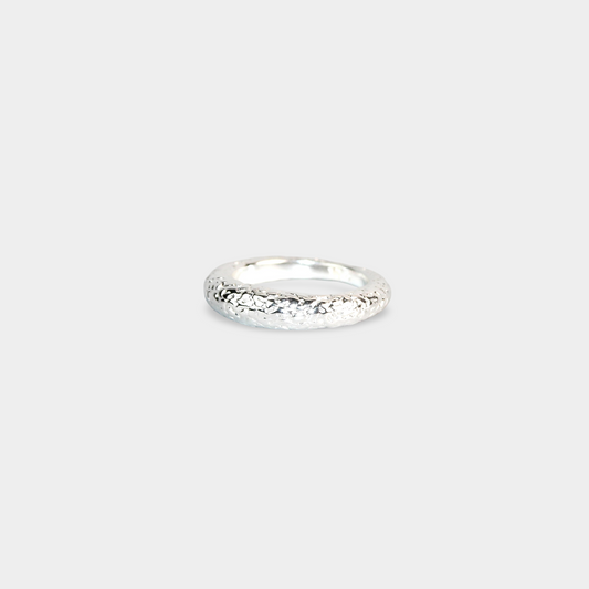 Kaizen Textured Ring Silver