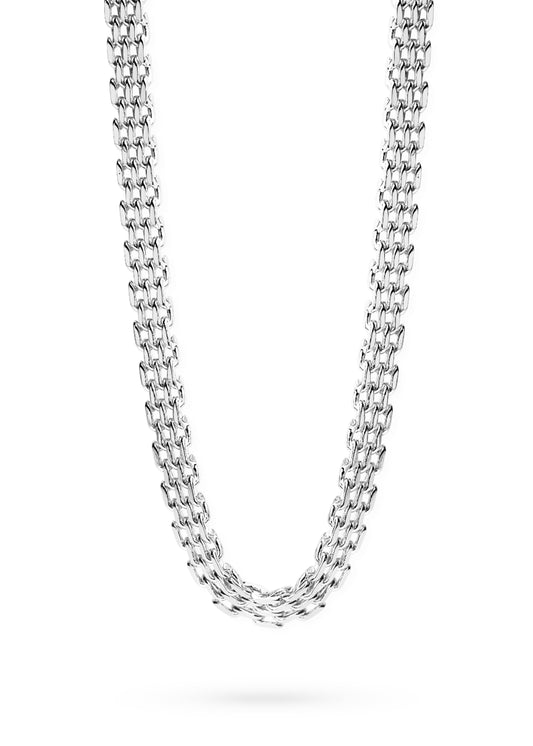 Mesh Link Necklace Silver