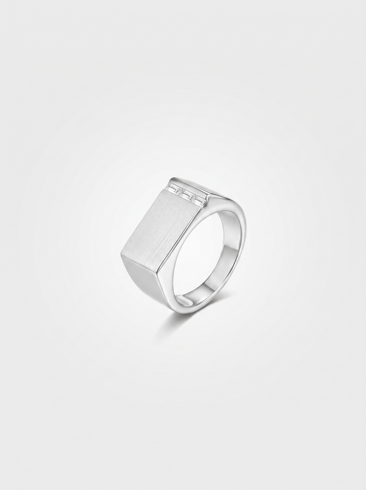 Moissanite Signet Ring
