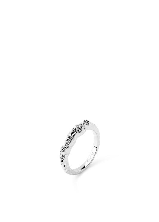Structured Thin Ring Silver