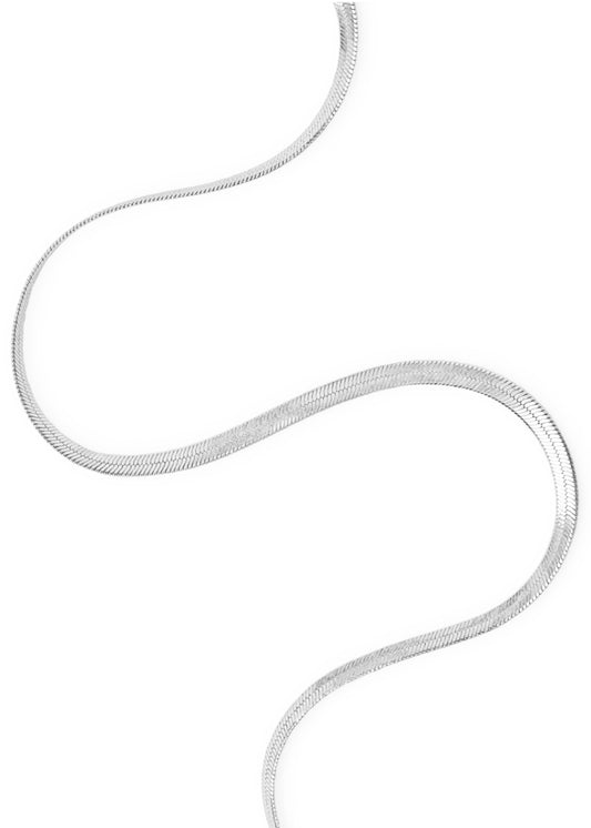 Thin Snake Chain Necklace Silver