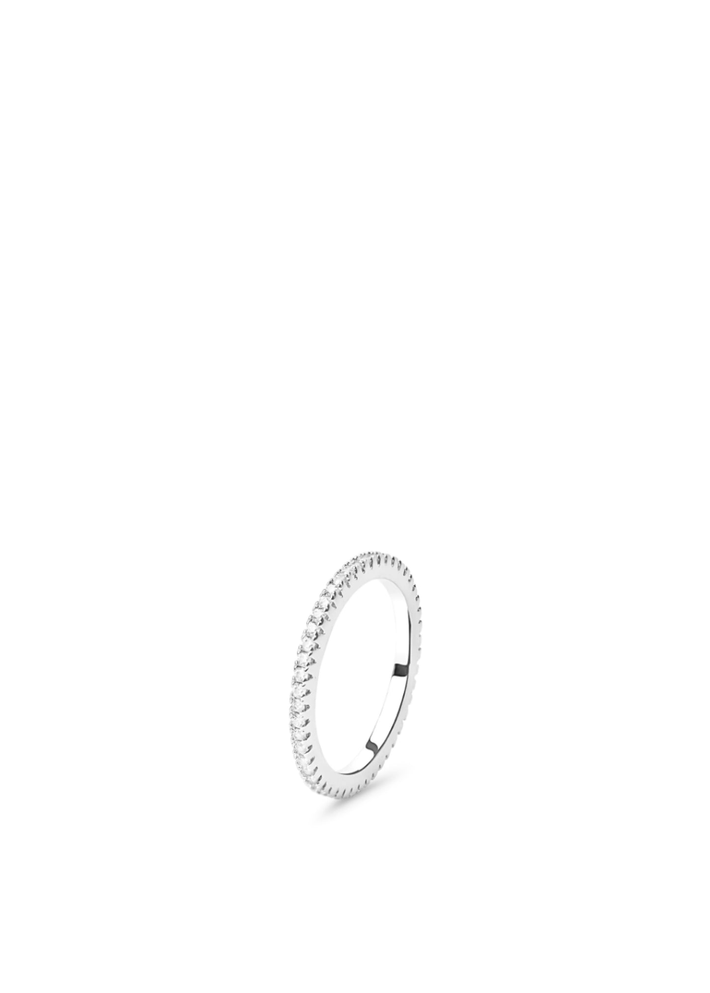 Thin Zirconia Ring Silver