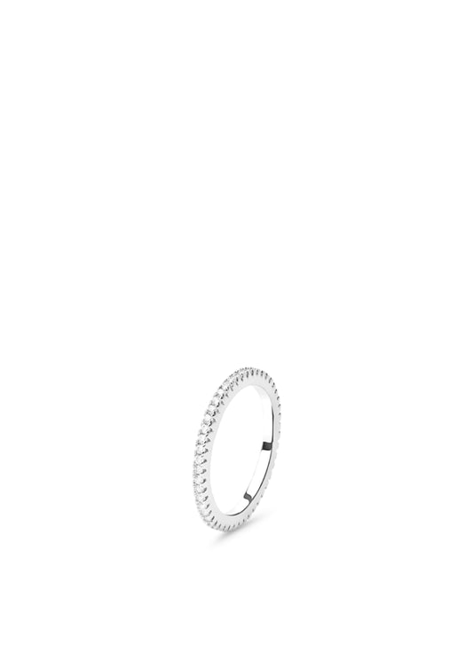 Thin Zirconia Ring Silver