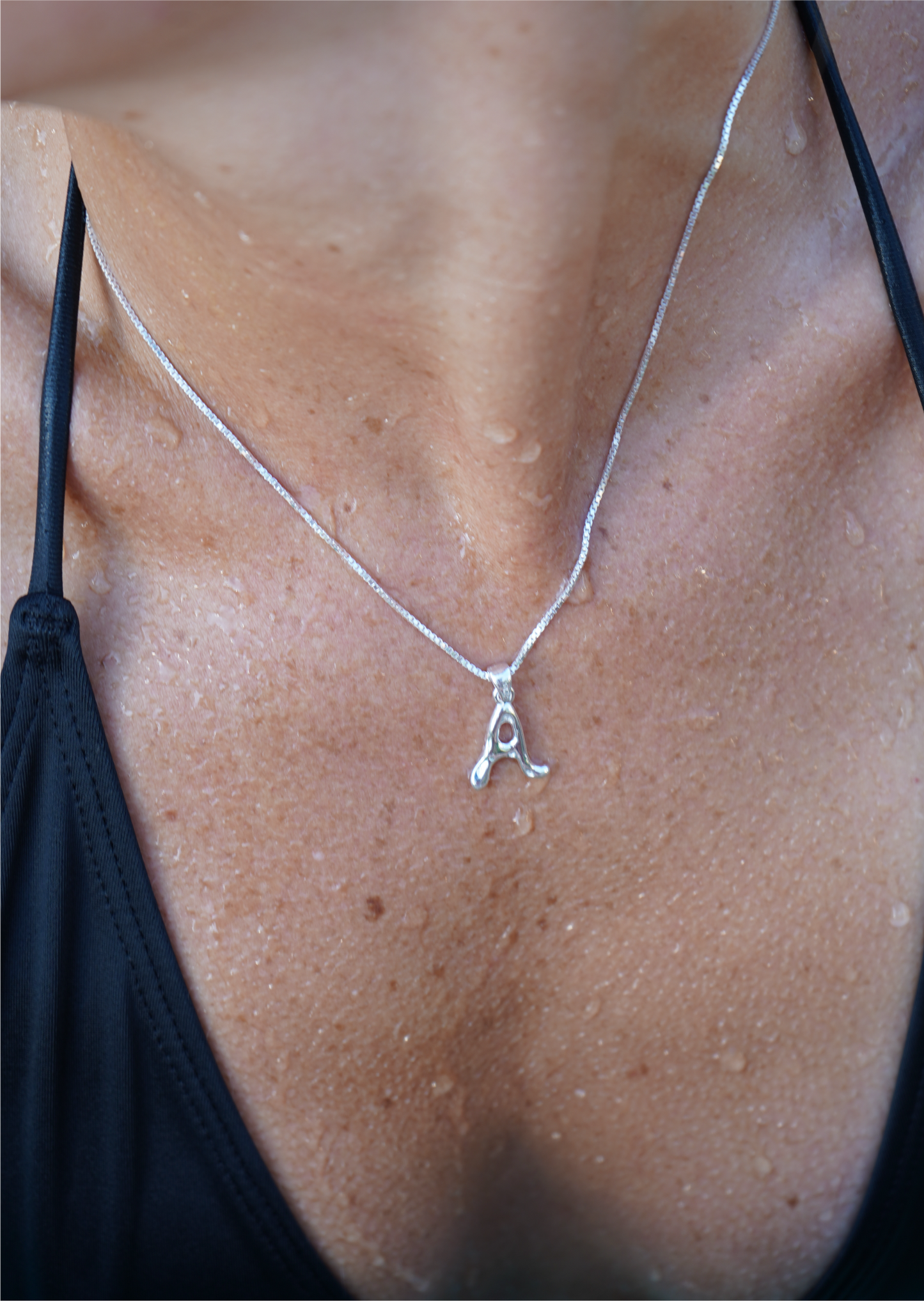 Venezia Letter Necklace Silver